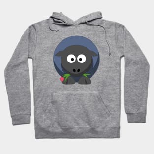 Lamb eating grass Hoodie